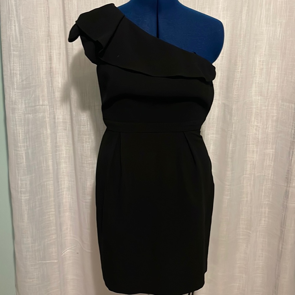 Black, one shoulder dress